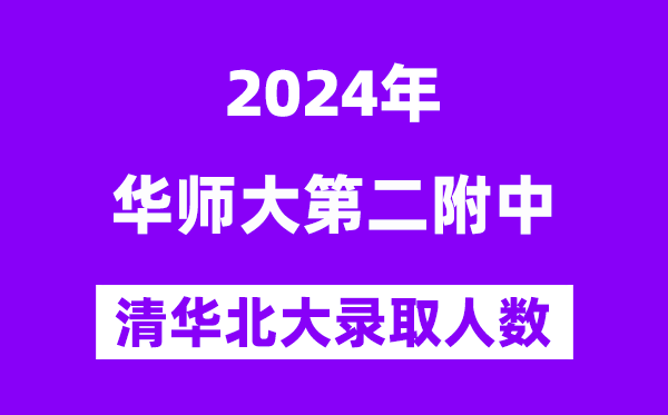 2024年华东师大二附中考入清华北大人数是多少？附历年分数线