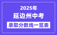 2025年延边州中考各高中录取分数