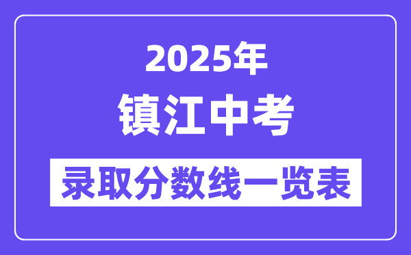 2025年镇江中考各高中录取分数线一览表