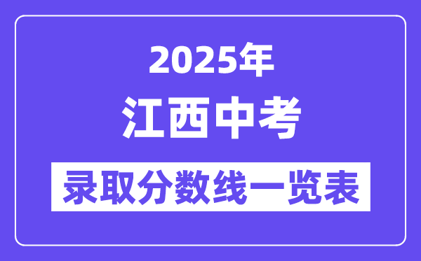 2025年江西中考录取分数线一览表,中考多少分能上高中？