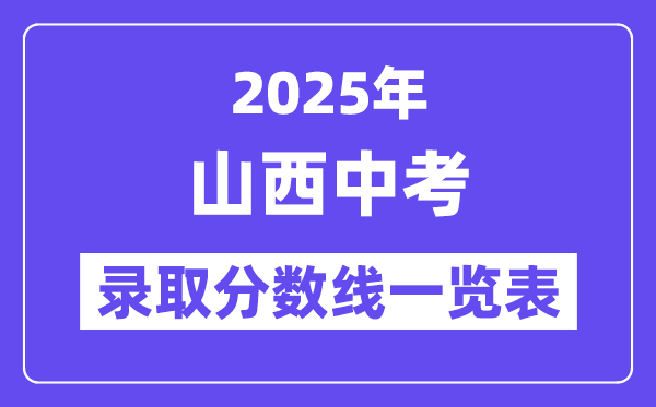 2025年山西中考录取分数线一览表,中考多少分能上高中？