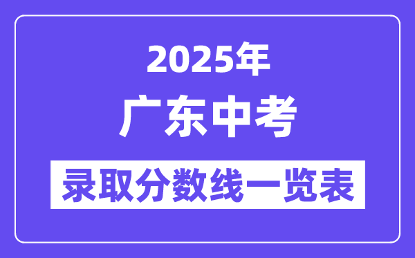2025年广东中考录取分数线一览表,中考多少分能上高中？
