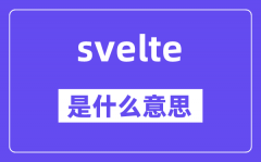 svelte是什么意思_svelte怎么读_中文
